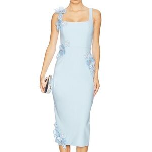 ELLIATT Chantelle Midi Dress | Blue | Size Small | Worn Once | Like New